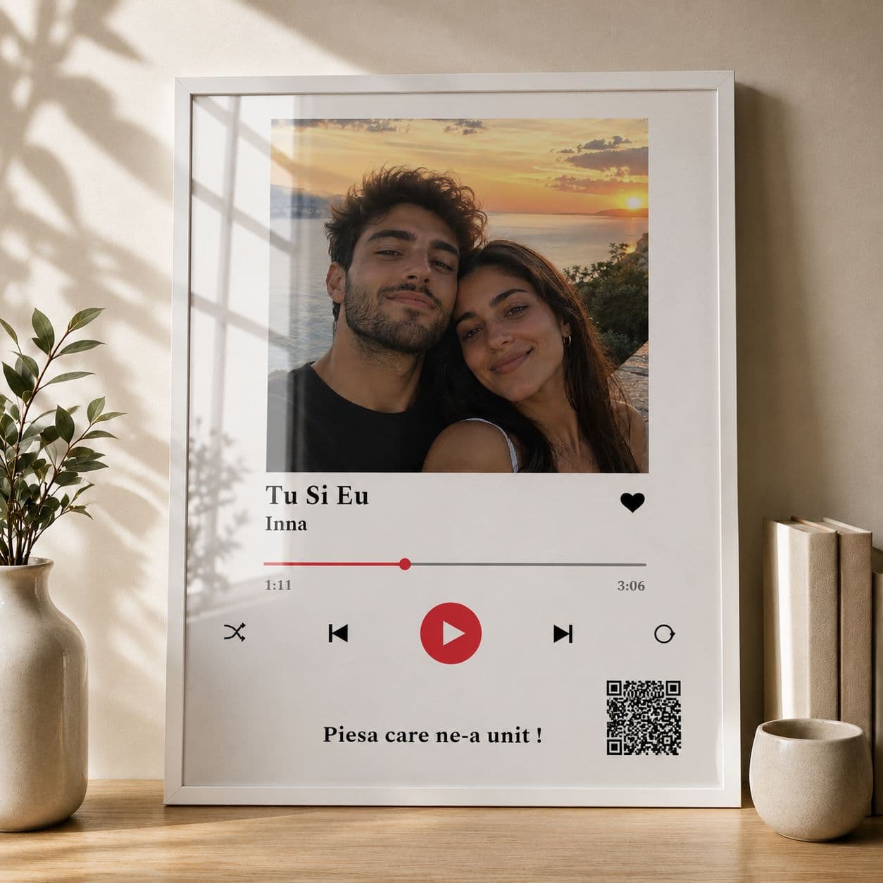 Tablou Spotify personalizat cu cod QR