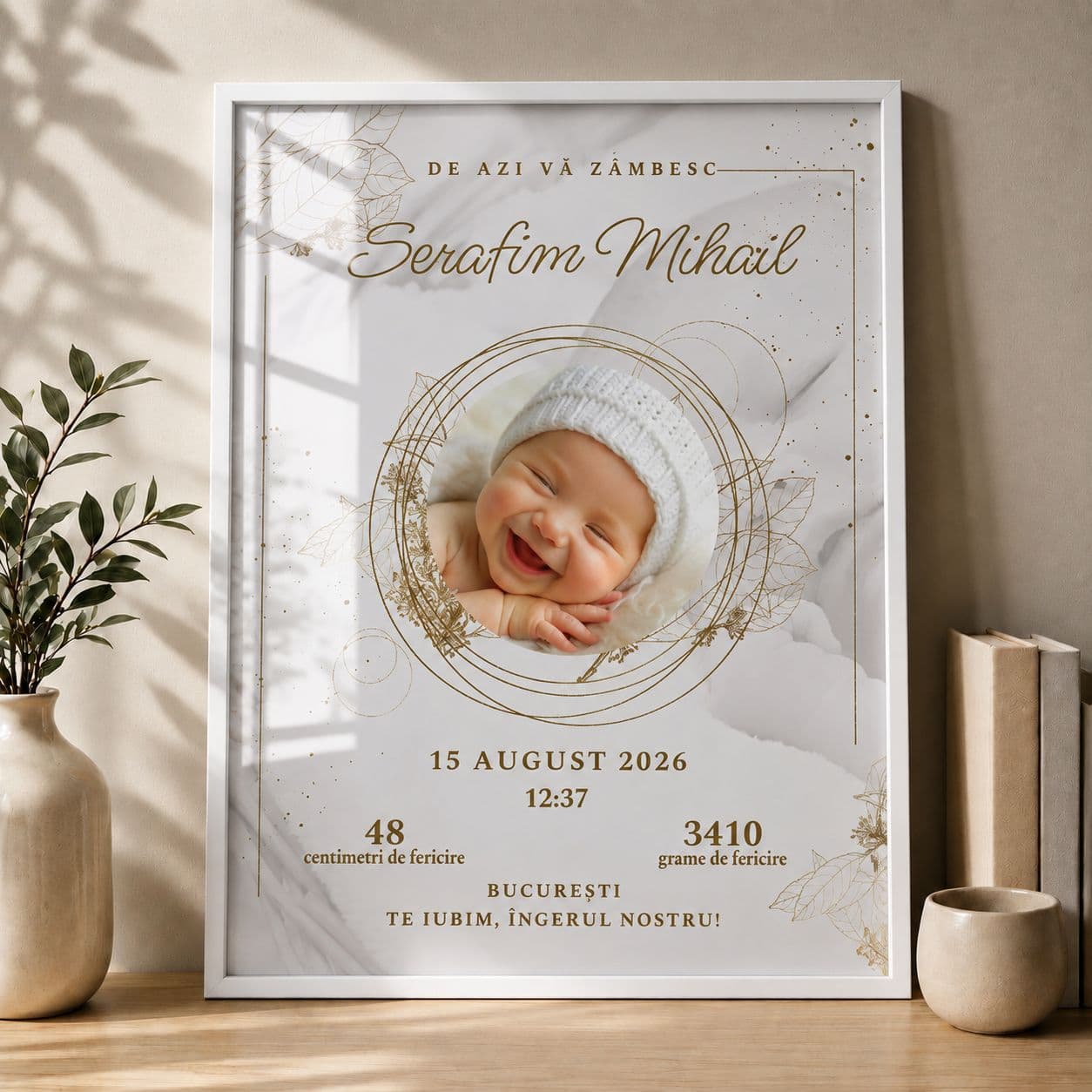 Tablou personalizat nou-născut